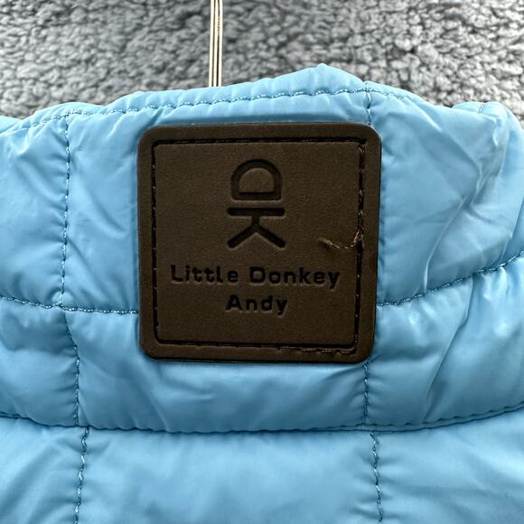 Little Donkey Andy Women's Medium Puffer Vest Blue Zip Pockets Warm - Picture 8 of 10
